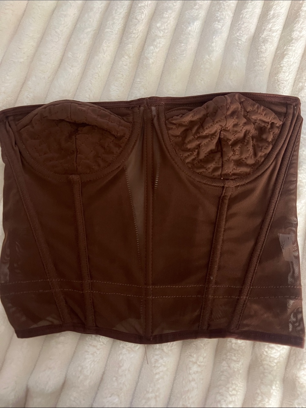 Women's Brown Bustier Corset Top